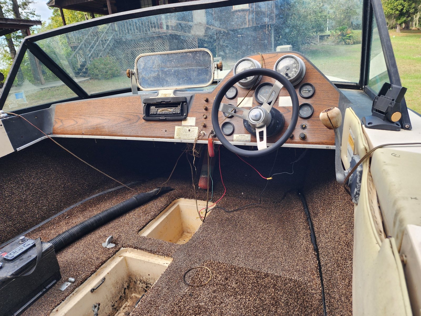 Interior and dashboard of the Ski Nautique